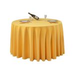 万乐晧 经典欧式提花圆形桌布 金色直径2.2m