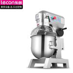 乐创(lecon) 搅拌机商用打蛋器多功能厨师机蛋糕面包和面机打发打奶油15L（带罩） LC-B15B
