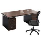 洛港 1200*600*770 椅子+台式电脑桌桌椅组合简易写字桌大班台桌子