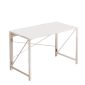 洛港 800*400*750 暖白色折叠桌可折叠书桌简电脑桌卧室学习桌子
