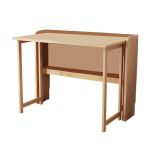 洛港 折叠书桌原木色台式长方形学习桌折叠简易办公桌 800*570*780