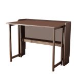 洛港 折叠书桌胡桃色台式长方形学习桌折叠简易办公桌 1200*550*750