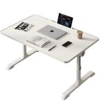 洛港 白色常规款带卡槽可调高度折叠电脑桌飘窗桌 600*400*270