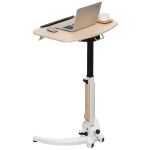 洛港 MT-001枫木色可移动折叠书桌升降办公电脑桌小户型学习桌 700*520*750