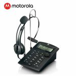 摩托罗拉（motorola）HT330C( 耳麦电话机座机话务耳机客服/呼叫中心商务头戴式音频输出 黑