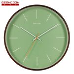 极客库（GeekCook） 呼伦贝尔14寸曲木挂钟（胡桃色-绿面刻度） GK100110
