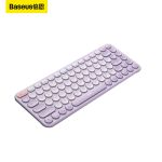 倍思（Baseus） B00955501512-00 无线蓝牙键盘超薄三模连接便携轻音台式笔记本 紫色