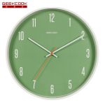 极客库（GeekCook） 呼伦贝尔14寸金属挂钟（金属白-绿面数字） GK110329