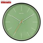 极客库（GeekCook） 呼伦贝尔14寸金属挂钟（金属黑-绿面刻度） GK110330