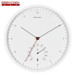 极客库（GeekCook） 轻风细语12寸温度计金属挂钟（白面白框） GK110267