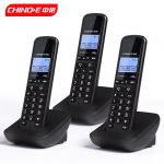 中诺（CHINO-E） W158数字无绳电话子母机一拖一办公家用免提通话无线固定电话座机 黑色一拖二