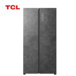 TCL 556升纤薄系列大容量对开双开门电冰箱 630mm超薄机身 多点离子杀菌 云岩灰玻璃面板 R556P8-S