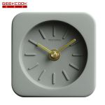 极客库（GeekCook） 小砼铜10CM水泥座钟（方形-月岩灰） GK170006