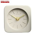 极客库（GeekCook） 小砼铜10CM水泥座钟（方形-砂岩棕） GK170007