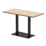 银航鑫 TM-22实木多层面板餐桌椅现代简约餐桌整体钢架腿餐桌 1200*600*750