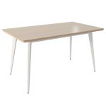 银航鑫 TM-01实木多层板餐桌椅现代简约餐桌五边菱形钢腿餐桌 1200*800*750
