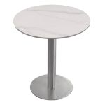 银航鑫 T10岩板餐桌椅现代简约餐桌整体不锈钢架腿餐桌 600*600*750