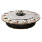 银航鑫 DDCZ-01两米八进口橡胶木岩板台面面板圆形带2米转盘餐桌现代简约餐桌 2800*2800*750