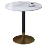 银航鑫 T11岩板餐桌椅现代简约餐桌整体冷轧钢架腿餐桌 600*600*750