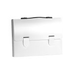 三木(SUNWOOD) A4可折叠大容量空格手提包 文件夹收纳盒学生用资料册 白色 MC332-A4