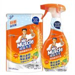 威猛先生（Mr Muscle）厨房重油污净柑橘455g+袋装420g强力去油污
