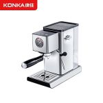 康佳（KONKA） 咖啡机 意式浓缩咖啡机半自动 高压萃取蒸汽打奶 家用办公室小型奶泡机 不锈钢机身 压力表盘KKFJ-1202