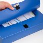 金得利(KINARY)  60mm牢固耐用粘扣档案盒A4加厚文件资料盒3寸财务凭证收纳盒 F38 蓝色
