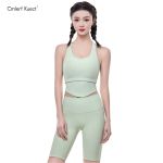 Cmierf Kuect 运动瑜伽服两件套(背心+短裤)CKIR-YJF7865春辰绿M