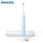飞利浦（PHILIPS） 电动牙刷成人 健康护龈系列 变压感应 带紫外线杀菌3种模式 7倍清除牙菌斑 蓝色HX3697/22