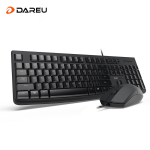 达尔优（dareu） LK185有线键盘鼠标套装人体工学防溅洒设计 键鼠套装—黑色