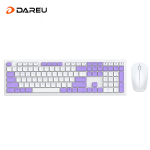 达尔优（dareu） LK150无线键盘鼠标套装便携笔记本电脑办公通用白紫色静音省力码字超舒服