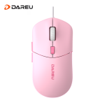 达尔优（dareu） LM121办公鼠标有线办公商务鼠标 对称 居家商务办公笔记本 粉色
