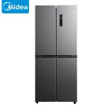 美的（Midea） 407升冰箱家用超薄十字对开门四门嵌入多门电冰箱一级变频无霜净味超低音智能省电BCD-407WSPZM(E)