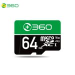 360 存储卡64GB TF（MicroSD）V30高度耐用行车记录仪&监控摄像头内存卡读速90MB/s