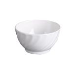 贝莱恩(QVAJ)  密胺小碗白色仿瓷食品级塑料碗商用火锅餐具米饭碗汤碗调料碗 5寸波边碗