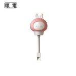 颐电 AD-0041萌兔 直插款即插即亮USB小夜灯创意产品 5V低压 粉红色
