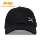 Jeep 户外透气防晒运动帽情侣款加强散热防紫外线棒球帽黑色58-60cm