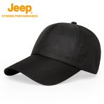 Jeep 户外棒球帽男防晒徒步登山鸭舌帽透气排湿运动帽速干帽子黑色58cm-60cm