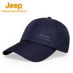 Jeep 户外棒球帽男防晒徒步登山鸭舌帽透气排湿运动帽速干帽子藏青色58cm-60cm