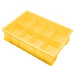 海斯迪克 HKCL-146 塑料分隔式零件盒中号 8格黄/个