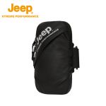 Jeep 跑步手机臂包健身运动男女通用手臂带手腕包袋胳膊臂套收纳包黑色9.5*18*4cm