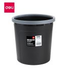 得力(deli) 加厚耐用带压圈垃圾桶 9.5L清洁桶圆纸篓 垃圾分类 办公用品 颜色随机9555