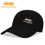 Jeep 新款遮阳帽子男款吸湿透气棒球帽男士防紫外线太阳帽吸汗干爽防水棒球帽黑色58-62cm