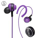 铁三角（Audio-technica）COR150 入耳式耳挂耳机 运动耳机 音乐耳机 便携入耳 轻巧机身 紫色