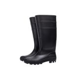 安赛瑞 高筒雨鞋 PVC塑胶防滑雨靴 40码 黑色 13812