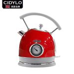 思迪乐（CiDyLo） 恒温热水壶一体开水壶 家用恒温智能保温全自动温度显示 球型复古304电热水壶 大红色 YK823NT常规款