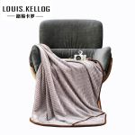 路易卡罗（Louis Kellog） 艾香休闲两件套毛毯盖毯轻便保暖办公家用绒毯午睡空调毯套装100*110cm