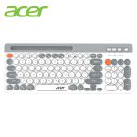 宏碁（acer） OKW215 蓝牙+无线2.4 充电双模键盘 台式电脑笔记本平板手机通用 圆形键 时尚拼色白灰