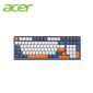 宏碁（acer） OKR140 三模充电冰蓝背光机械键盘 有线无线蓝牙 多设备连接 98键全键盘 白蓝茶轴