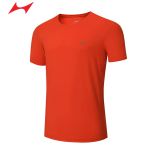 海尔斯（HEALTH） 圆领男士t恤上衣短袖户外速干跑步透气运动0017红色4XL码